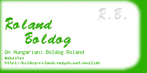 roland boldog business card